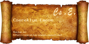 Csereklye Emese névjegykártya