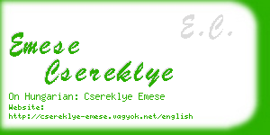 emese csereklye business card